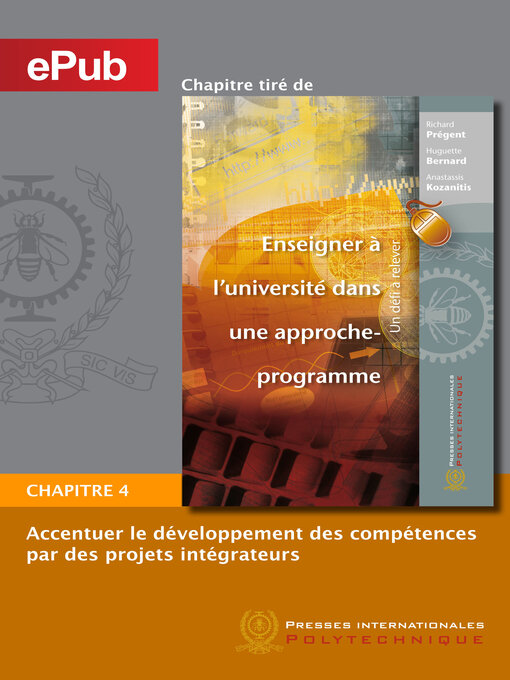 Title details for Accentuer le développement des compétences par des projets intégrateurs (Chapitre) by Richard Prégent - Available